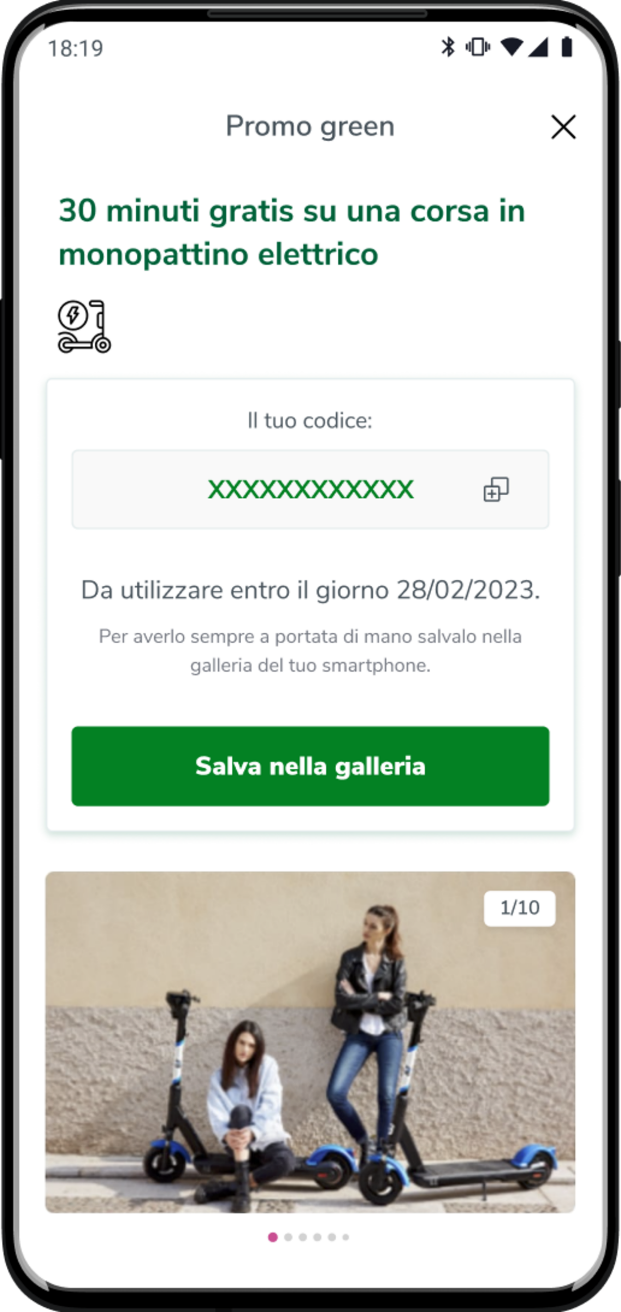 Accedi a promo green